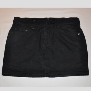 Short Black Denim Skirt